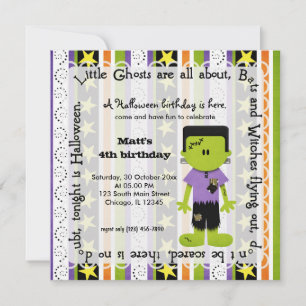 Hocus Pocus Frankenstein Birthday Einladung