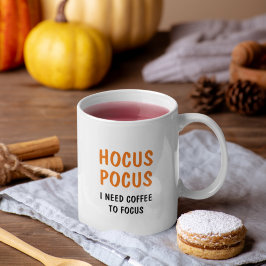 Hocus Pocus Funny Halloween Zitat | Orange Kaffeetasse