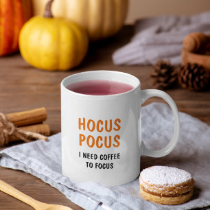 Hocus Pocus Funny Halloween Zitat Orange Kaffeetasse