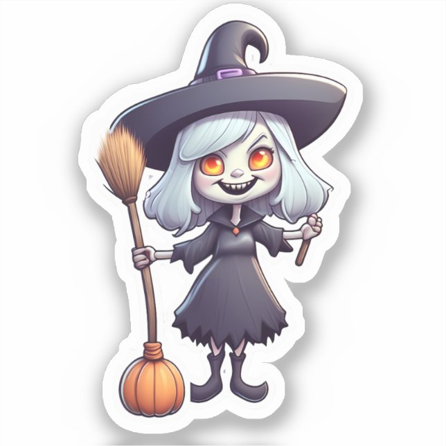 Hocus Pocus Haha: Hexen Gone Funny Aufkleber (Vorderseite)