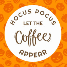 Hocus Pocus Halloween-Café-Geschäftsaufkleber