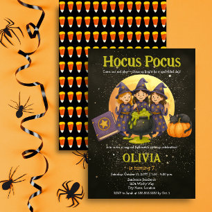 Hocus Pocus Halloween Geburtstagsfeier Einladung