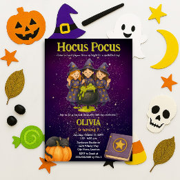 Hocus Pocus Halloween Geburtstagsparty Einladung