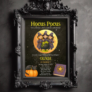Hocus Pocus Halloween Geburtstagsparty Einladung