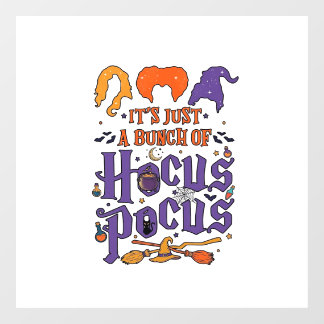 Hocus Pocus Halloween Hexen Kessel Besen Katze M Fensteraufkleber