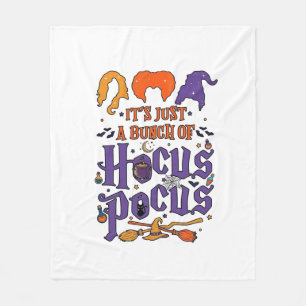 Hocus Pocus Halloween Hexen Kessel Besen Katze M Fleecedecke