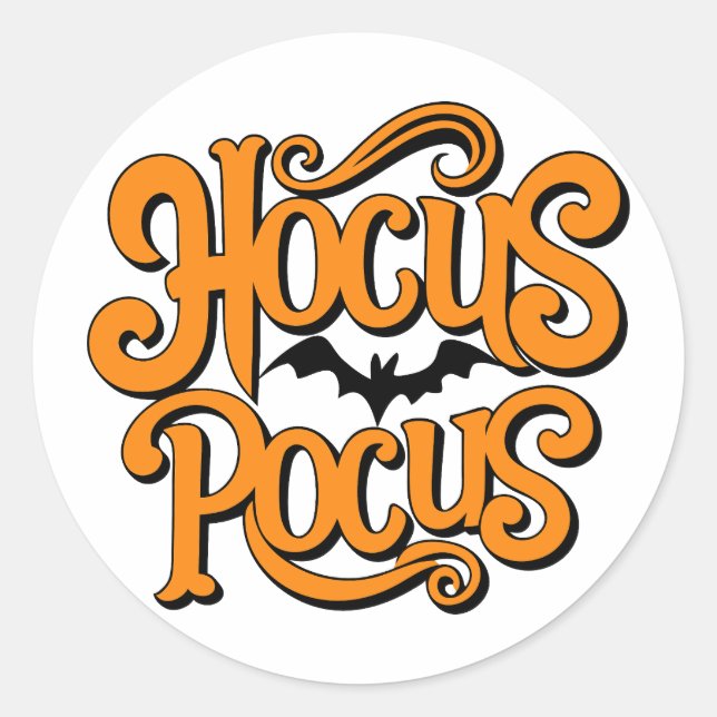 Hocus Pocus Halloween Runder Aufkleber (Vorderseite)