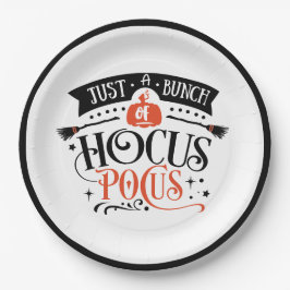 Hocus Pocus Halloween Typografie Pappteller