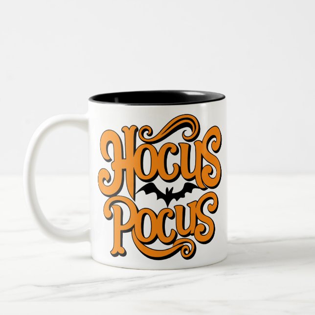 Hocus Pocus Halloween Zweifarbige Tasse (Links)
