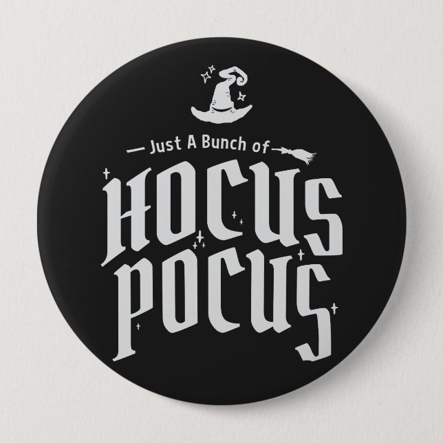 Hocus Pocus Hexe Funny Halloween Button (Vorderseite)