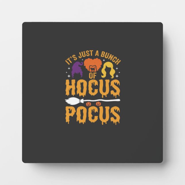 Hocus Pocus Hexe Halloween Vektor Design Fotoplatte (Vorderseite)