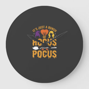 Hocus Pocus Hexe Halloween Vektor Design Große Wanduhr