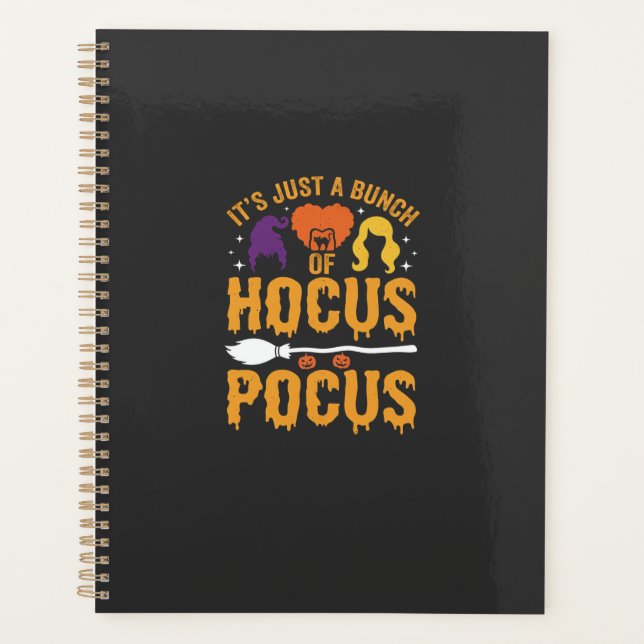 Hocus Pocus Hexe Halloween Vektor Design Planer (Vorderseite)