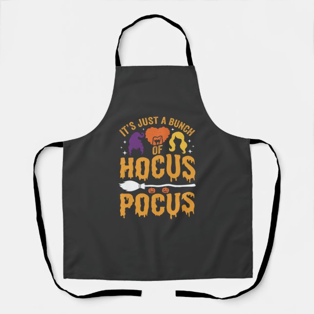 Hocus Pocus Hexe Halloween Vektor Design Schürze (Vorderseite)