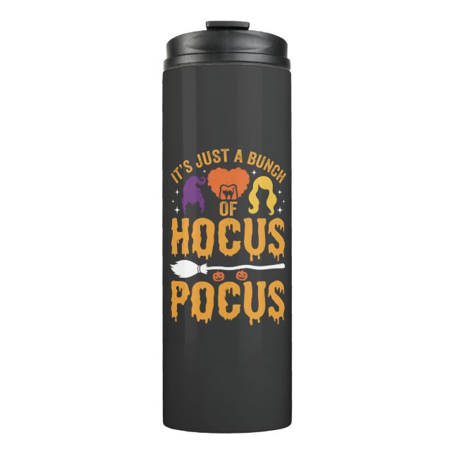 Hocus Pocus Hexe Halloween Vektor Design Thermosbecher (Vorderseite)