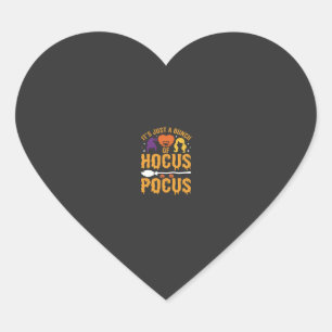 Hocus Pocus Hexe Halloween Vektordesign Herz-Aufkleber