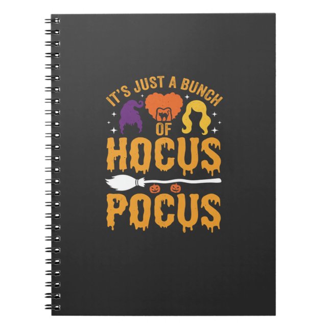 Hocus Pocus Hexe Halloween Vektordesign Notizblock (Vorderseite)