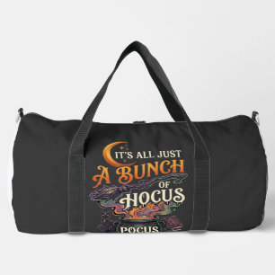 Hocus Pocus Hexenbesen schwarze Katze Magischer Ke Duffle Bag