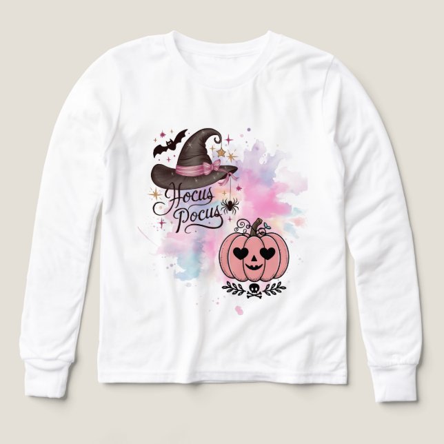 Hocus Pocus Hexenhut und rosa Kürbis (Design Vorderseite)