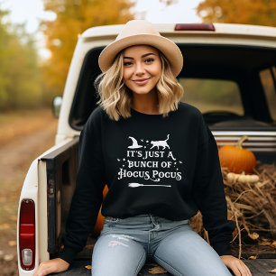 Hocus Pocus Hexenkatze Schwarz Halloween Damen Sweatshirt