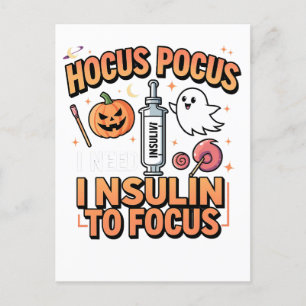 Hocus Pocus I benötigt Insulin zur Fokussierung au Feiertagspostkarte