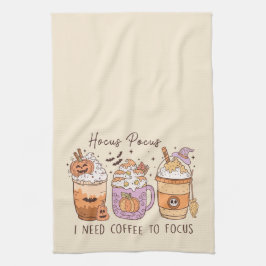"Hocus Pocus I need coffee to focus" Geschirrtuch