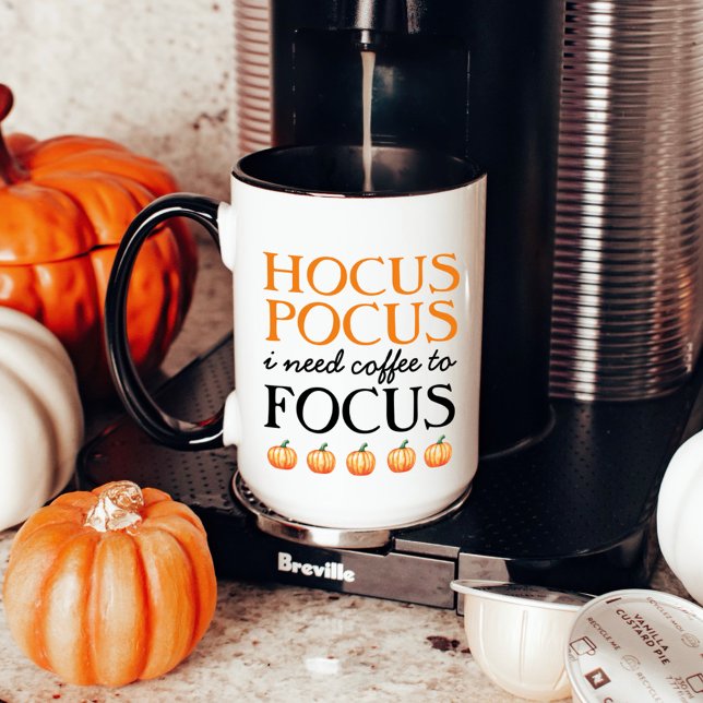 Hocus Pocus I Need Coffee to Focus with Name Tasse (Von Creator hochgeladen)