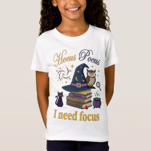 Hocus Pocus Ich brauche Fokus Süßes Hexen-Design T-Shirt