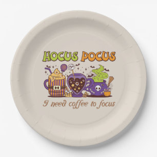 Hocus Pocus - Ich brauche Kaffee, um mich zu fokus Pappteller