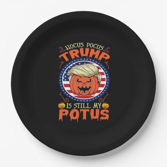 Hocus Pocus ist immer noch mein Potus Trumpkin Hal Pappteller (Vorderseite)