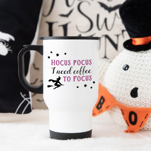 Hocus Pocus Kaffee zum Fokus Lila Halloween Reisebecher