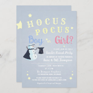 Hocus Pocus Magic Snowman Winter Gender Reveal Einladung