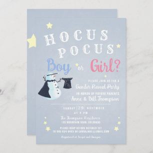 Hocus Pocus Magic Snowman Winter Gender Reveal Einladung