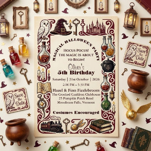 Hocus Pocus Magisches Halloween-Geschichtenbuch-Ge Einladung