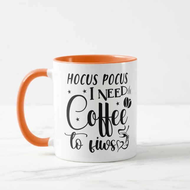 Hocus Pocus Modern Funny Coffee Halloween Tasse (Links)