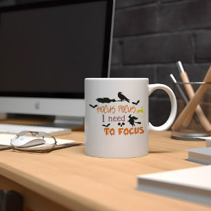 Hocus Pocus Modern Orange Halloween Tasse