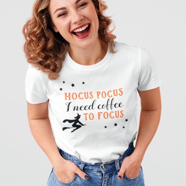Hocus Pocus Modern Orange und Black Halloween T-Shirt (Von Creator hochgeladen)