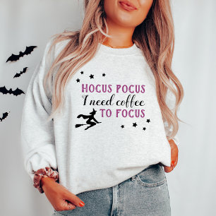 Hocus Pocus Modernes Lila und schwarzes Halloween Sweatshirt