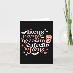 Hocus Pocus Necesito Cafecito zu Halloween C Karte