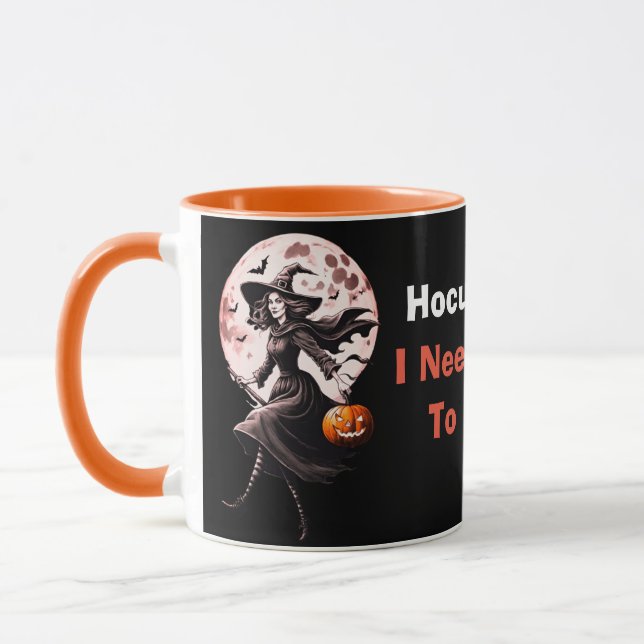 Hocus Pocus Niedliche moderne Halloween Hexe und K Tasse (Links)