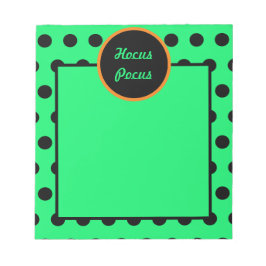 Hocus Pocus Notepad (Neon Green & Black) Notizblock
