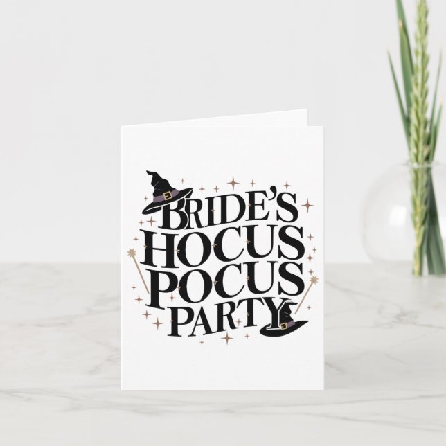 Hocus Pocus Party Bachelorette Halloween 1 Karte (Vorderseite)