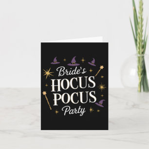 Hocus Pocus Party Chelorette Halloween Karte