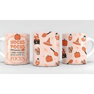 Hocus Pocus Pumpkin GewürzLatte zum Fokus fallen Kaffeetasse