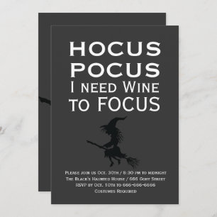 HOCUS POCUS Rotzunge Halloween-Party Einladung