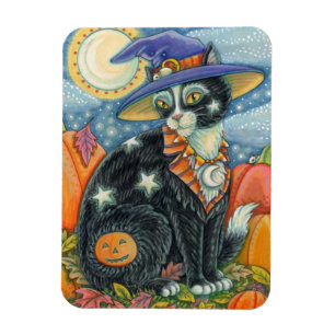 HOCUS POCUS SCHWARZE KATZKRAFT UND MAUSHALLOWEE MAGNET