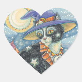 HOCUS POCUS SCHWARZE KATZSCHALTER, HALLOWEWEER STI Herz-Aufkleber