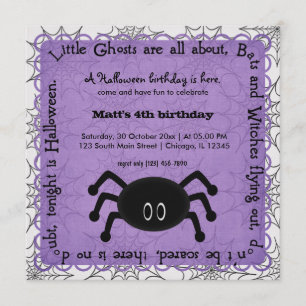 Hocus Pocus Spider Birthday Einladung
