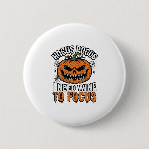 Hocus Pocus Wein-Kürbis-Halloween-Shirt-Design_1 Button