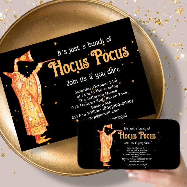Hocus Pocus Wizard Halloween Einladung (Von Creator hochgeladen)